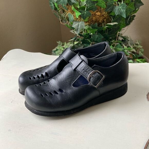 P.W. Minor Miss Continental Black Leather Orthopedic Diabetic Shoes Size 5 1/2 D - Picture 2 of 12